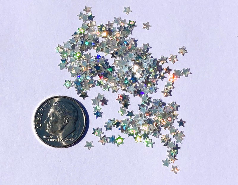 DIY Kit Creations: Biodegradable Holographic Stars Cosmetic Grade Glitter 0.75 oz jar - Vegan & Made in The USA - Image 3